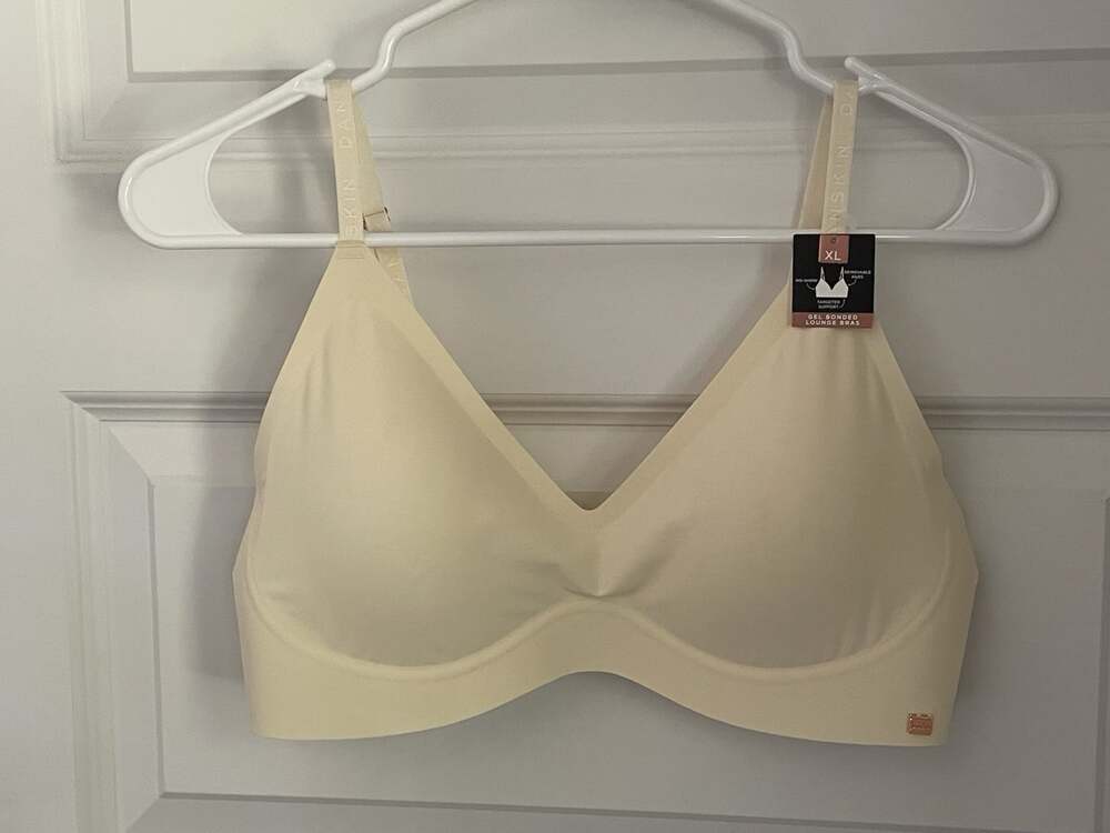 New Danskin Gel Bonded Lounge Bra Removable Pads No-Show Beige XL(36D-40B) NWT